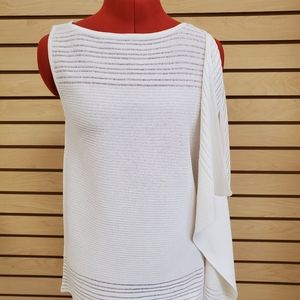 White House Black Market  white knit top